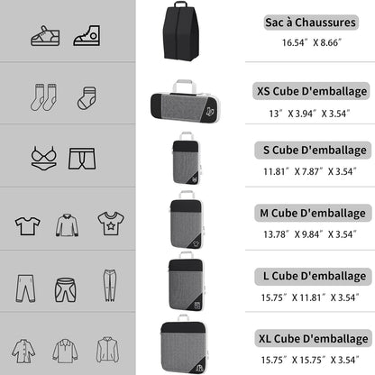 Compacto Travel - Cubes de Rangement Compressibles