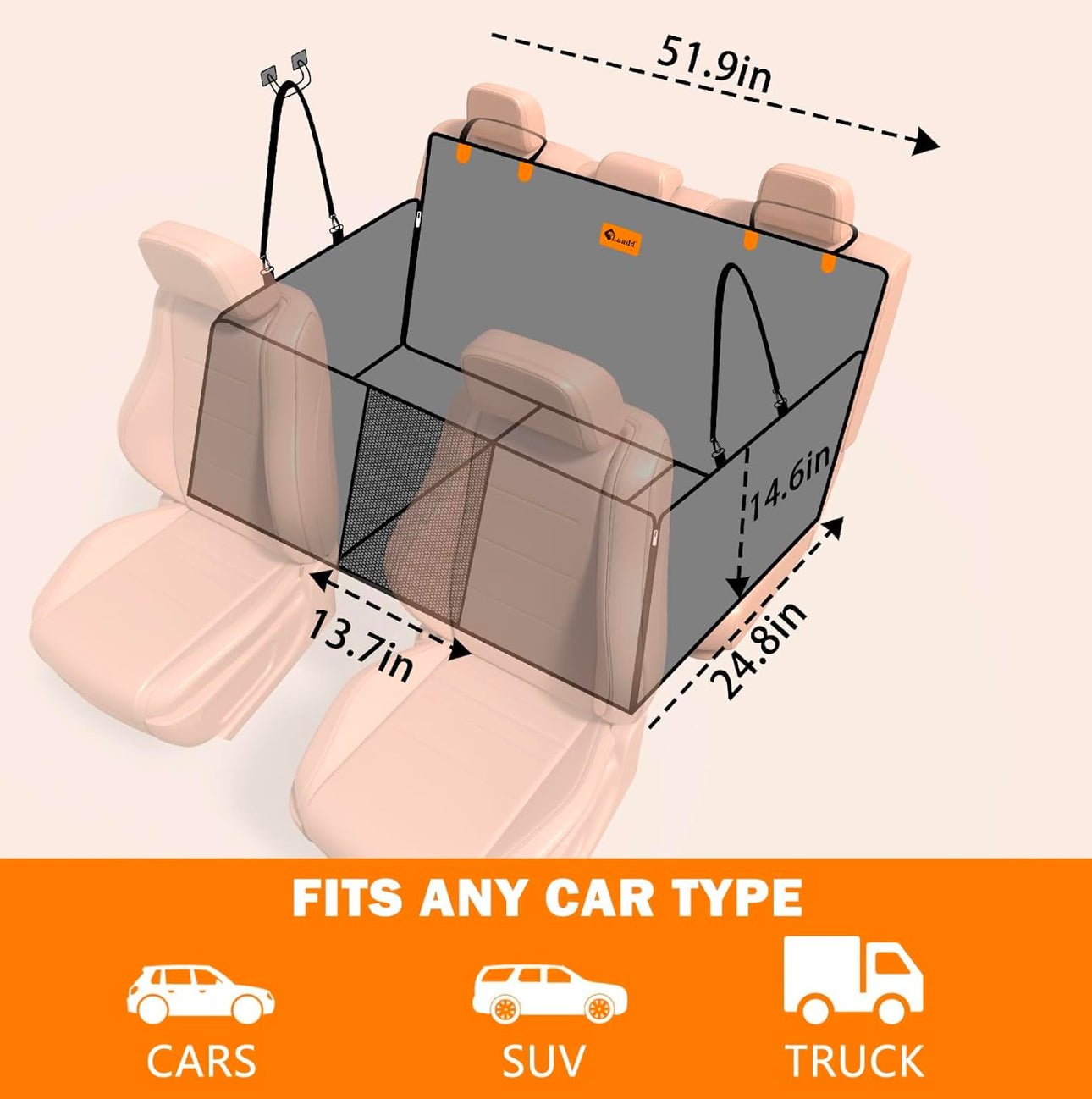 Funda para asiento de coche PetsNid - Base sólida